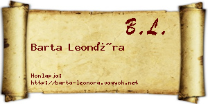 Barta Leonóra névjegykártya