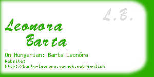 leonora barta business card