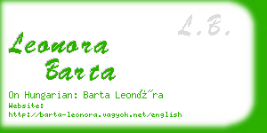 leonora barta business card